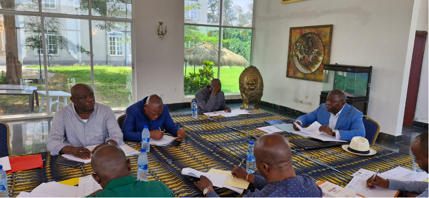 Working session with the local authorities of the Cuvette in Owando, March 16, 2024