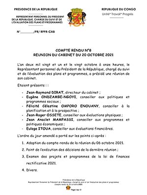 COMPTE RENDU N°87 REUNION DU CABINET DU 24 AVRIL 2024